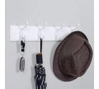 SONGMICS Wall Mounted Coat Hook with 4 Dual Metal Hooks Hallway in White SONGMICS White