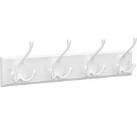 SONGMICS Wall Mounted Coat Rack, Hook Rack with 4 Tri-Hooks, for Clothes, Keys,