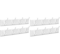 SONGMICS Wall-Mounted Coat Racks, Set of 2, 8 Dual Metal Hooks, for Coats (Pack of 2)