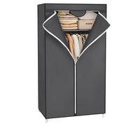 Songmics Wardrobe Fabric 2 Shelves with Hanging Rail Grey