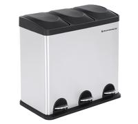 SONGMICS Waste Bin Dustbin Garbage Rubbish Kitchen Trash Can Stainless Steel