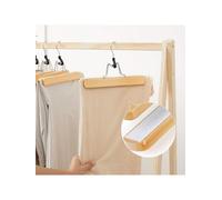 Songmics Wood Skirt Hangers, Pack Of 12, Non-Slip Trousers Hangers With Full-Width Clamp And Lock For Pants, Slacks