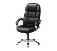 SONGMICSHOME Task Chair, Adjustable Height, Swivel Office Chair with Armrests, Ergonomic Design for Home, Black