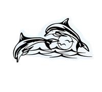 SONGMIky 1pc Vintage Dolphin Metal Wall Art Leaping Iron Sculpture Powder-Coated Ocean Theme Decor Durable Black White
