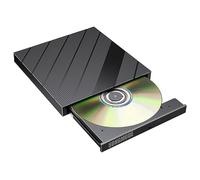 SONGMODE External DVD Drive, USB 3.0 Portable CD/DVD +/-RW Drive/DVD Player for Laptop CD ROM Burner Compatible with Laptop Desktop PC Windows Linux OS Apple Mac Black