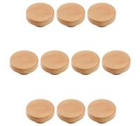 Songnim 10 Pack Wood Round Drawer Knobs, Natural Wooden Kitchen Door Pulls Furniture Cabinet Knob Handles for Wardrobe, Cupboard(Beech Wood,D50mm)
