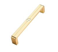 Songnim 2 Pack Chinese Antique Cabinet Pulls, Flower Shape Dresser Drawer Handles Wardrobe Closet Cupboard Bathroom Hardware(Gold,96mm)