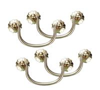 Songnim 4 Pieces Vintage Cabinet Pulls, Antique Brass Drawer Door Handles Decorative Furniture Pull Knobs for Cupboard Wardrobe Dresser(Brass,70mm)