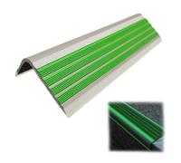 Songnim Reflective Stair Nosing Edge Trim, Self-Adhesive Rubber Stair Edge Protector Glow in The Dark Strips Anti Slip Corner Guard Strip for Indoor Outdoor