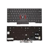 SONGOZD RU Russian Backlit Keyboard for for Thinkpad E480 E490 T480S L480 T490 T495 L380 L390 for Yoga L490 P43s E485 E495 Laptop(US Black Hole)