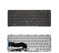 SONGOZD US Russian Laptop Keyboard for HP for Elitebook 840 G1 850 G2 ZBOOK 14 Backlit w/point black silver frame(US Black No Backlit)