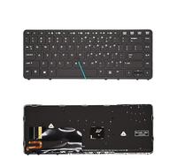 SONGOZD US Russian Laptop Keyboard for HP for Elitebook 840 G1 850 G2 ZBOOK 14 Backlit w/point black silver frame(US Black Backlit)
