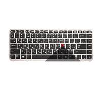 SONGOZD US Russian Laptop Keyboard for HP for Elitebook 840 G1 850 G2 ZBOOK 14 Backlit w/point black silver frame(RU Silver No Backlit)