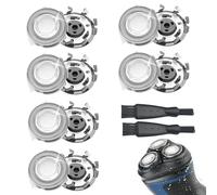 SONGQEE 6Pcs Replacement Heads for Philips Shaver with Brush,Compatible with Philips Replacement Electric Shaving Blades Series 1000, 2000, 3000,360° Dual Blade Rotation System for PhilipsRazor Heads