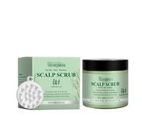 SONGQEE Scalp Scrub,Rosemary Oil Mint Scalp Exfoliator,Promote Hair Growth for Dandruff Prone Oily Hair & Dry,Deep Cleansing Nourishing Oil Controlling Scalp Serum,Includes Silicone Scalp Massager