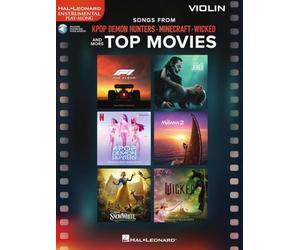 Songs from Kpop Demon Hunters, Minecraft, Wicked. Violin Solo. Includes Audio Online: And More Top Movies. Violin Play-Along Book with Online Audio