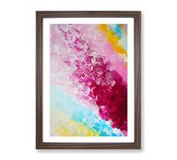 Songs Of The Future Abstract Framed Wall Art Print A2 Walnut