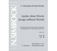 Songs without Words: op. 19/30. cello and piano.