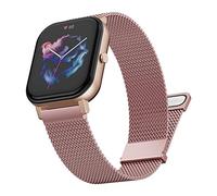 Songsier Metal Strap for Amazfit GTS/GTS 2 /GTS 3/GTS 4 / GTS 2 Mini/GTS 2e /GTR 42 mm/Bip/Bip S/Bip U, 20mm Stainless Steel Strap for Galaxy Watch Active2/Galaxy Watch 42mm/Galaxy Watch 3 41mm