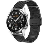 Songsier Strap Compatible with Galaxy watch 3 45mm/ Huawei Watch GT2 Pro 46mm/Watch GT 46mm/Watch GT Active/Watch 2 Classic/Galaxy Watch 46mm/Gear S3/Gear 2, 22mm Stainless Steel Replacement Strap