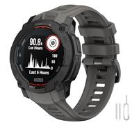 Songsier Strap Compatible with Garmin Instinct 3 45mm, Soft Silicone Sport Straps for Instinct 2 Solar, Instinct E 45mm, Instinct 2, Instinct Tactical/Tide/Esports Men Women Waterproof Band