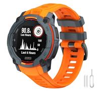 Songsier Strap Compatible with Garmin Instinct 3 45mm, Soft Silicone Sport Straps for Instinct 2 Solar, Instinct E 45mm, Instinct 2, Instinct Tactical/Tide/Esports Men Women Waterproof Band