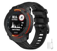 Songsier Strap Compatible with Garmin Instinct 3 45mm, Soft Silicone Sport Straps for Instinct 2 Solar, Instinct E 45mm, Instinct 2, Instinct Tactical/Tide/Esports Men Women Waterproof Band