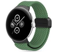 Songsier Strap for Google Pixel Watch 2 Compatible with Google Pixel Watch Strap/Google Watch 2 Strap,Nylon Elastic Straps Magnetic Buckle Elastic Adjustable Straps Replacement Wristbands