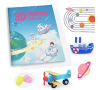 SONGTIY 3D Painting Drawing Book, 40 Patterns Reusable Painting Graffiti Template, Creative Stencil Molds with A PVC Plate for Beginner and Crafter, Christmas Birthday DIY Ideas Gift