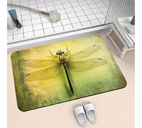 Songtt Super Absorbent Bath Mat Non Slip Quick Drying 140x200cm Washable Rug, Thin Soft Diatomite Carpet Bathmat, Floor Stone Bath Mats for Bathroom, Bathtub, Shower, Sink, Kitchen, Door Green 6-200