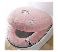 SONGVXR Toilet Seat Mat Set Bathroom Universal 2pcs/Set Cushion+lid Cover Warm Soft Washable Closestool Seat Case Winter Pad Bidet Mats Toilet seat(6)