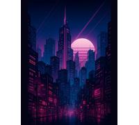 Songwriting Journal: Guitar Tablature + Lyric Pages for Creative Musicians: City Synthwave Edition - Vol. 10
