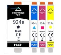SONGYAWEIEU For H-P 924XL 924E 924 Ink Cartridge 924 For H-P Officejet 8130E 8132E 8134E 8135E 8120E 8122E 8124E 8125E Printer ink Cartridge(1SET BK C M Y)