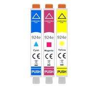 SONGYAWEIEU For H-P 924XL 924E 924 Ink Cartridge 924 For H-P Officejet 8130E 8132E 8134E 8135E 8120E 8122E 8124E 8125E Printer ink Cartridge(1SET C M Y)