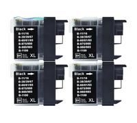 SONGYAWEIEU LC11 LC16 LC38 LC39 LC60 LC61 LC65 LC67 LC975 LC980 LC985 LC990 LC1100 Ink Cartridge Compatible For Bro-ther DCP-145C Printer(4PCS Black)