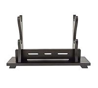 Songying Sword Stand Katana Stand Wood Sword Katana Wall Mount Holder, Gladiator Sword Wall Display Crusader Sword Stand Knife Stand Katana Stand Weapon Holder, Black (2-Layer)