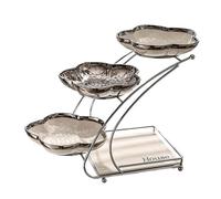 SONGYL-20249 3-Tier Fruit Stand Flower-Shaped Bowls Space-Saving Snack Server with Base Storage Kitchen Dining Parties Fruit Bowl for Kitchen Counter