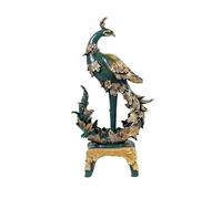SONGYL-20249 Sculptures Light Luxury Phoenix Shape Ornaments Creative Mascot Porch Living Room Desktop Home Decoration Ornament(Green)