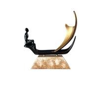 SONGYL-20249 Sculptures Minimalist and Luxurious Sailboat Figurine Creative Desktop Decoration for Living Room And Study Ornament
