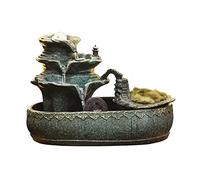 SONGYL-20249 Tabletop Fountain 3-Levels Interior Mini Water Feature Ceramic Tabletop Water Fountain for Home Decoration Table Desk Office Patio Rockery Stream Fountain