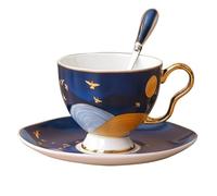 SONGYL-20249 Tea Mug 6.76Oz Light Luxury Coffee Cups High-Grade Bone China and Saucers Set