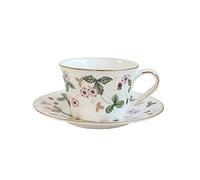 SONGYL-20249 Tea Mug Exquisite Bone China Wild Strawberry Coffee Cup Afternoon Tea Lovely Ceramic Plate