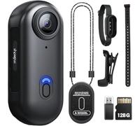 SONGYUKA 128G 1080P Body Camera,Wearable Body Cam with Magnetic & 360° Clip,150-Min Battery for Recording,Pov Camera Easy to Use for Cycling,Pet Walking (1080P-B-128G)