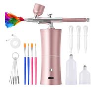SONGYUKA Airbrush Kit with Compressor, Airbrush Compressor Rechargeable Upgraded 1200Amh 32PSI with 0.3mm Nozzle and Air Brush Kit for Painting,Nail Art,Tattoo,Cleaner Set(black2)