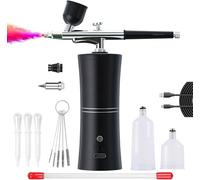 SONGYUKA Airbrush Kit with Compressor, Airbrush Compressor Rechargeable Upgraded 1200Amh 32PSI with 0.3mm Nozzle and Air Brush Paint Kit for Models,Painting,Nail Art,Tattoo