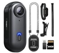 SONGYUKA H88 4K Body Cameras with Audio & Video Recording - Waterproof Body Camera Action camera, Magnetic & 360° Clip, 120-Min Battery for Cycling, Pet Walking (1080P-B-64G)