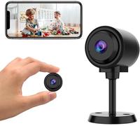 SONGYUKA Tiny Camera for Home Security 1Pcs, 2.4GHz WiFi Portable Battery Operated with IR Night Vision, Human Detection, 136° Wide Angle, Baby Monitor Small Motion Activated Camera (1pcs)