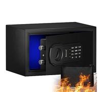 SongYung Fire Resistant Safe Box with Fireproof Waterproof Bag and Sensor Light,0.4 Cubic Feet Money Safe with Emergency External Power Supply,Electronic Digital Security Safe