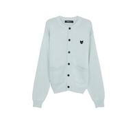 SONGZIO panther-embroidered cardigan - Blue S-M-L