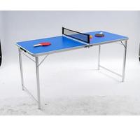 SONHANGIA Table Tennis Table, Foldable Aluminum Alloy Ping Pong Desk | Outdoor Table Tennis Table with Reinforced Structure, Full Game Set for Indoor Outdoor Family Entertainment Portable Storage